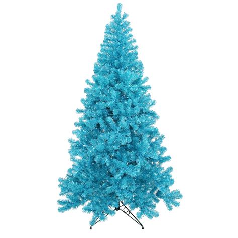 6' Pre-Lit Sky Blue Full Artificial Sparkling Tinsel Christmas Tree ...