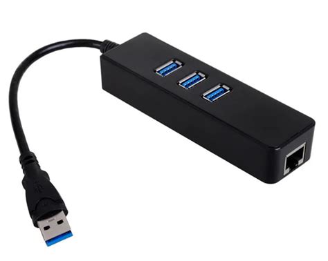 Usb To Lan Port Adapter 3 Ports Hub 10/100/000 Usb To Ethernet Adapter ...