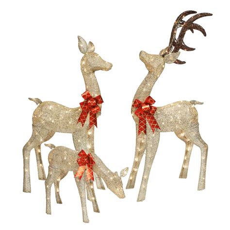 Lighted Outdoor Reindeer Set - Outdoor Lighting Ideas