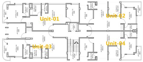 3500 SQ FT Building Floor Map - 4 Units - First Floor Plan - House ...