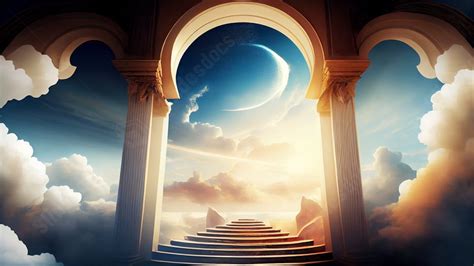 Heaven Gate Sacred Powerpoint Background For Free Download - Slidesdocs