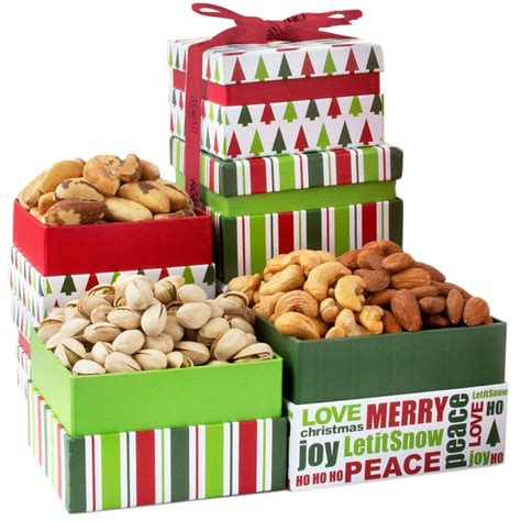 Oh! Nuts® Gourmet Nuts Gift Basket Tower | Christmas Holiday Fresh ...