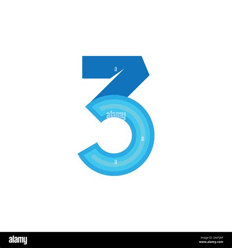 number 3c abstract gradient logo vector Stock Vector Image & Art - Alamy