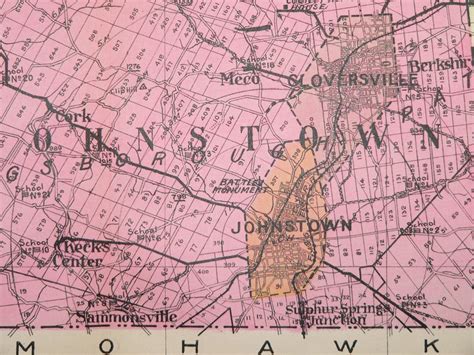 Large Fulton County NY Map New York County 1912 Original | Etsy