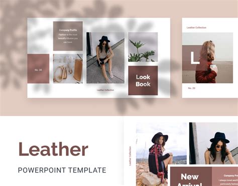 LEATHER PowerPoint template #88556 - TemplateMonster