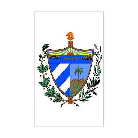 Cuba Coat of Arms Rectangle Decal by w2arts