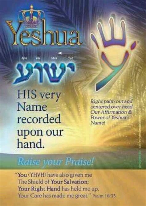 Yeshua written on our right hand | God, Psalm 150 and My jesus