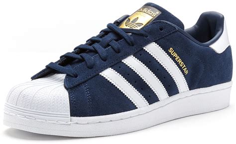 Adidas Originals Superstar Suede Trainers in Collegiate Navy Blue ...