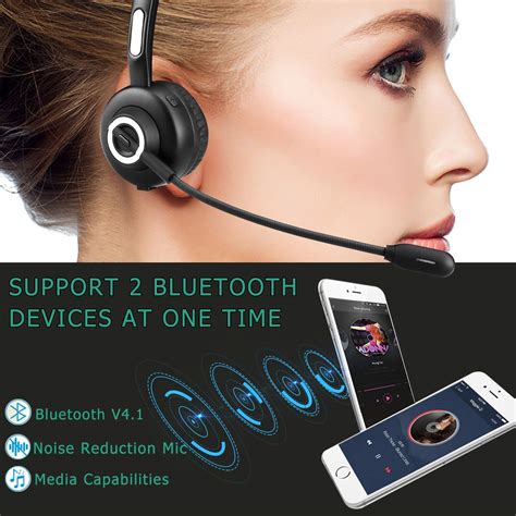 Noise Cancellation Wireless Bluetooth Headphone Headset / Mic For Truck ...