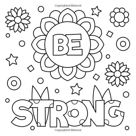 Positive Words Coloring Pages Printable