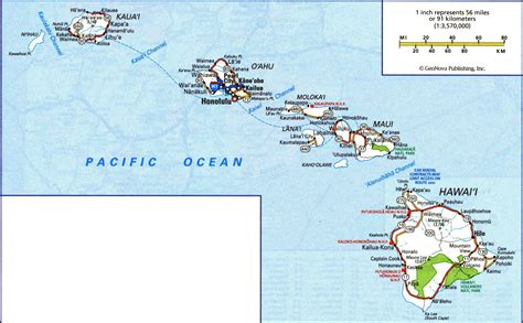 Printable Hawaiian Islands Map