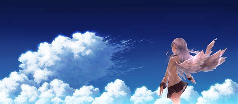 Anime woman with wings in heaven wallpaper HD wallpaper | Wallpaper Flare