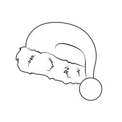 Christmas Hat Coloring Page for Kids - Free Christmas Gifts Printable ...