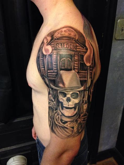 Saloon & Skeleton Cowboy Sleeve