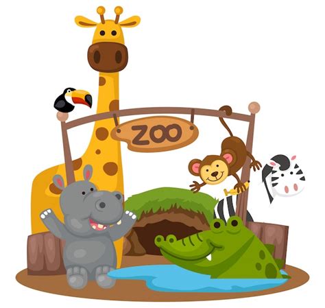 Premium Vector | Animal zoo vector