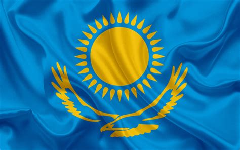 Download wallpapers Kazakh flag, Kazakhstan, Asia, flag of Kazakhstan ...