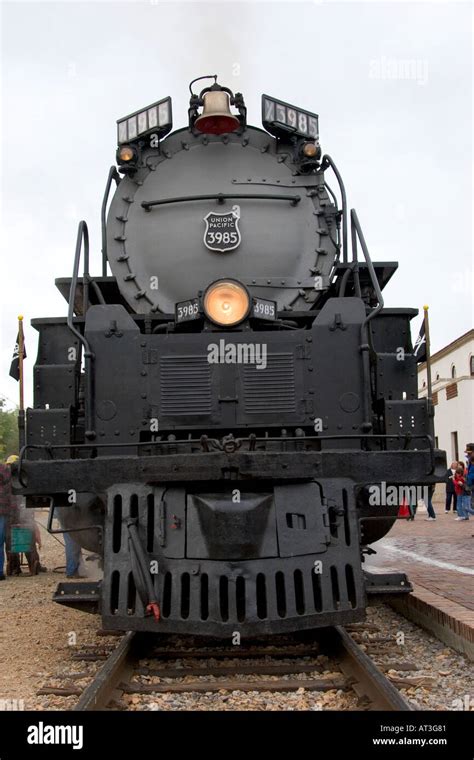 Close view of historic Challenger locomotive steam engine Stock Photo ...