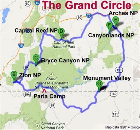 Zion National Park Scenic Drive Map