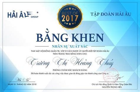 Thiết kế bằng khen nhân viên xuất sắc rẻ nhất in tại Hà Nội