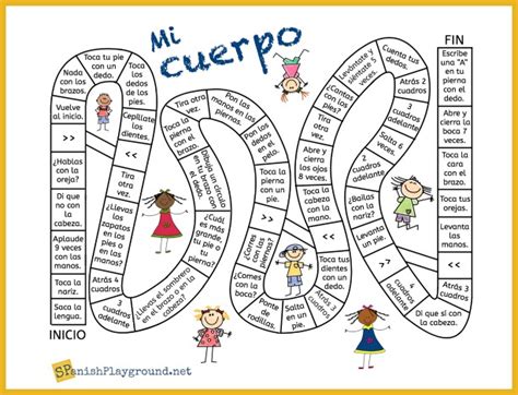 Spanish Body Parts Games for Learning Fun - Spanish Playground