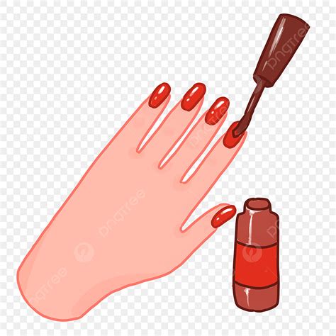 Cartoon Red Nail Polish Illustration, Red Nail Polish, Cartoon Nail ...