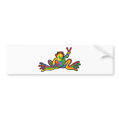 Peace Frog Car Bumper Sticker | Zazzle