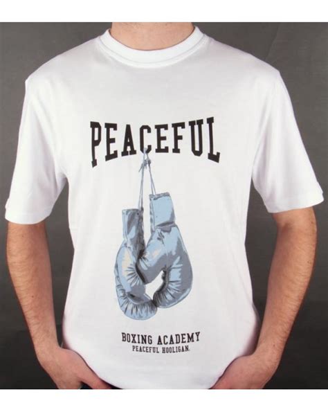 Peaceful Hooligan Gloves T-shirt White - T Shirts from 80s Casual ...