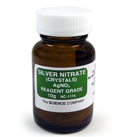 Reagent Grade Silver Nitrate AgNO3, 10g for sale. Buy from The Science ...