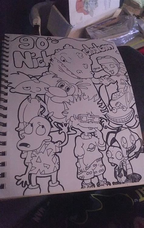 90s Nickelodeon line work by Aiyana Carter. Pinterest: Aiyana Carter ...