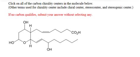 Solved Click on all of the carbon chirality centers in the | Chegg.com