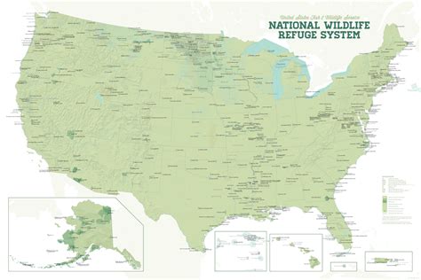 US National Wildlife Refuge System Map 24x36 Poster - Best Maps Ever