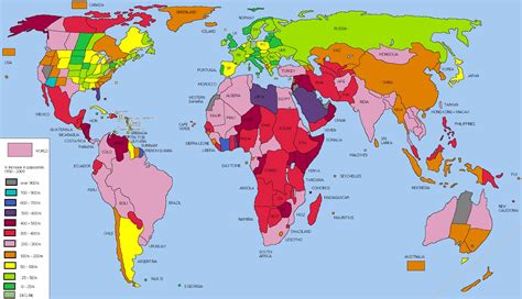 Population Map Of The Earth