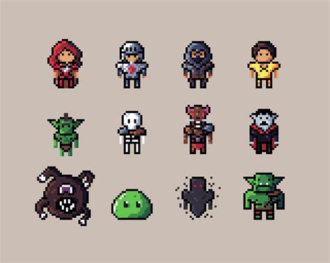 I’m new to pixel art. Here are some characters for my little project ...