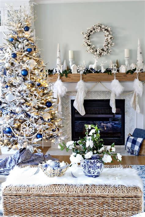 Blue White Christmas Decor Ideas