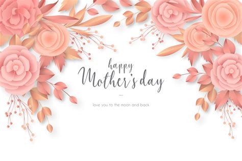 Free Vector | Mother's day card with elegant flowers