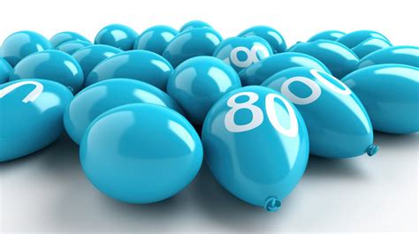 80th Birthday Blue And White Balloons Celebrating Backgrounds | JPG ...