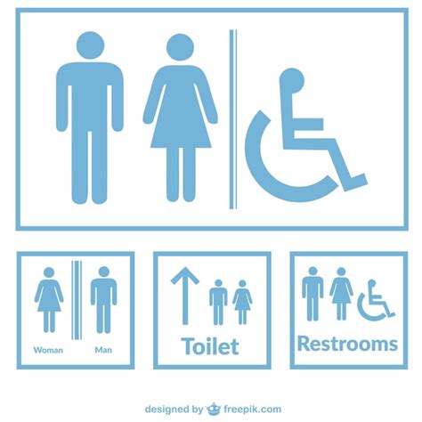 Restroom signs vector Vector | Free Download