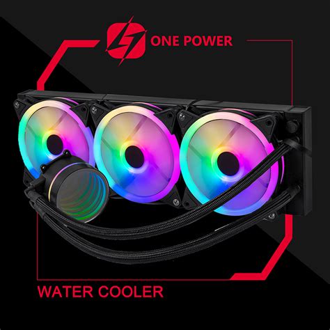 Adjustable RGB Fan PC Liquid Cooling CPU Cooler Water Cooled Water ...