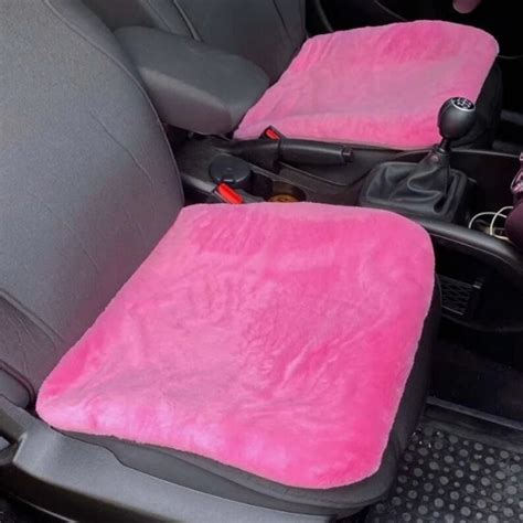 Pink Faux Fur Furry Car Seat Covers Women Car Accessories - Etsy