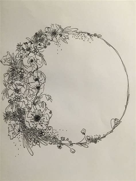 Flower Circle Drawing at GetDrawings | Free download