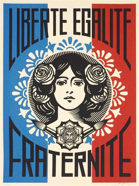 Liberté Egalité Fraternité by Shepard Fairey (Obey), 2016 | Print ...