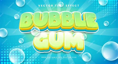 Premium Vector Bubble Gum 3d Editable Text Effect Suitable For Sweet