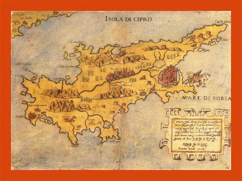 Antique map of Cyprus | Maps of Cyprus | Maps of Asia | GIF map | Maps ...