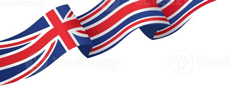 Waving flag of UK isolated on png or transparent background,Symbols of ...