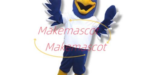 College Blue Hawk Mascot Costume