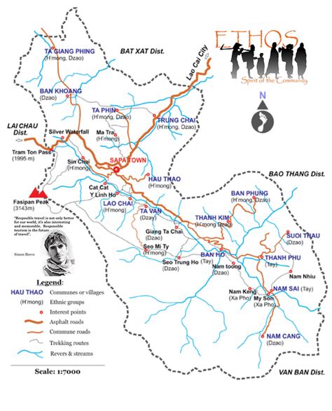 Sapa Trekking Map - Ethos - Spirit of the Community