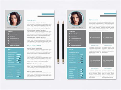 Resume Template for Photoshop By NM-Design-Studio | TheHungryJPEG