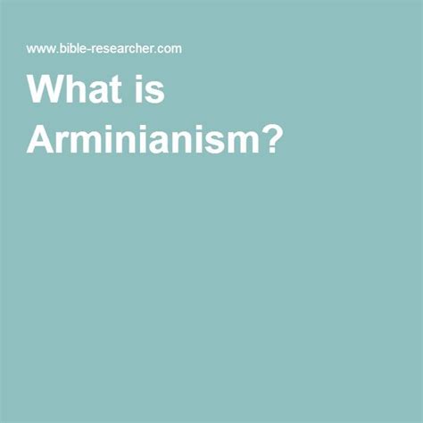 What is Arminianism?