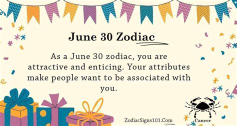 June 30 Zodiac is Cancer, Birthdays and Horoscope - ZodiacSigns101