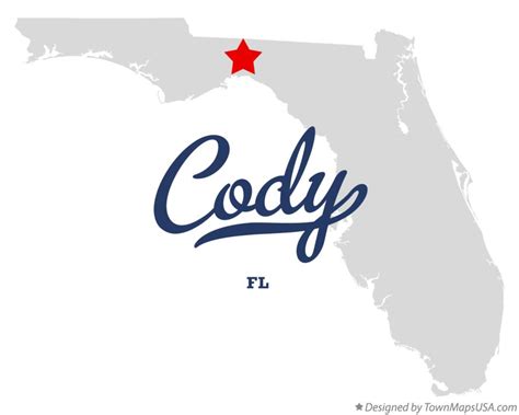 Map of Cody, FL, Florida